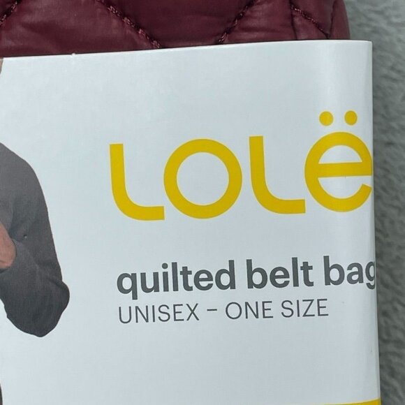 Quilted Belt Bag Unisex One Size Recycled Materials Burgundy Color d0640 - Picture 2 of 5